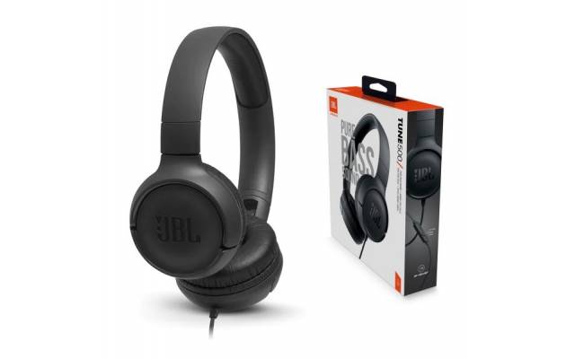 Audifono JBL Tune 500 negro c/microfono