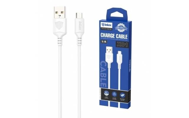 Cable Inkax Micro USB 3.1a 1m blanco