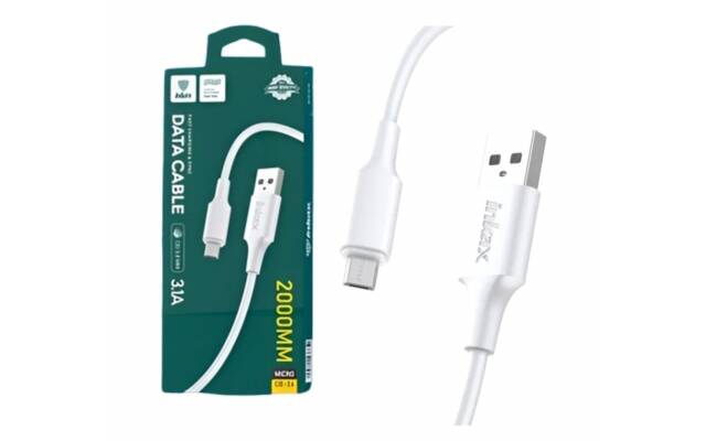 Cable Inkax Micro USB 3.1a 2m blanco