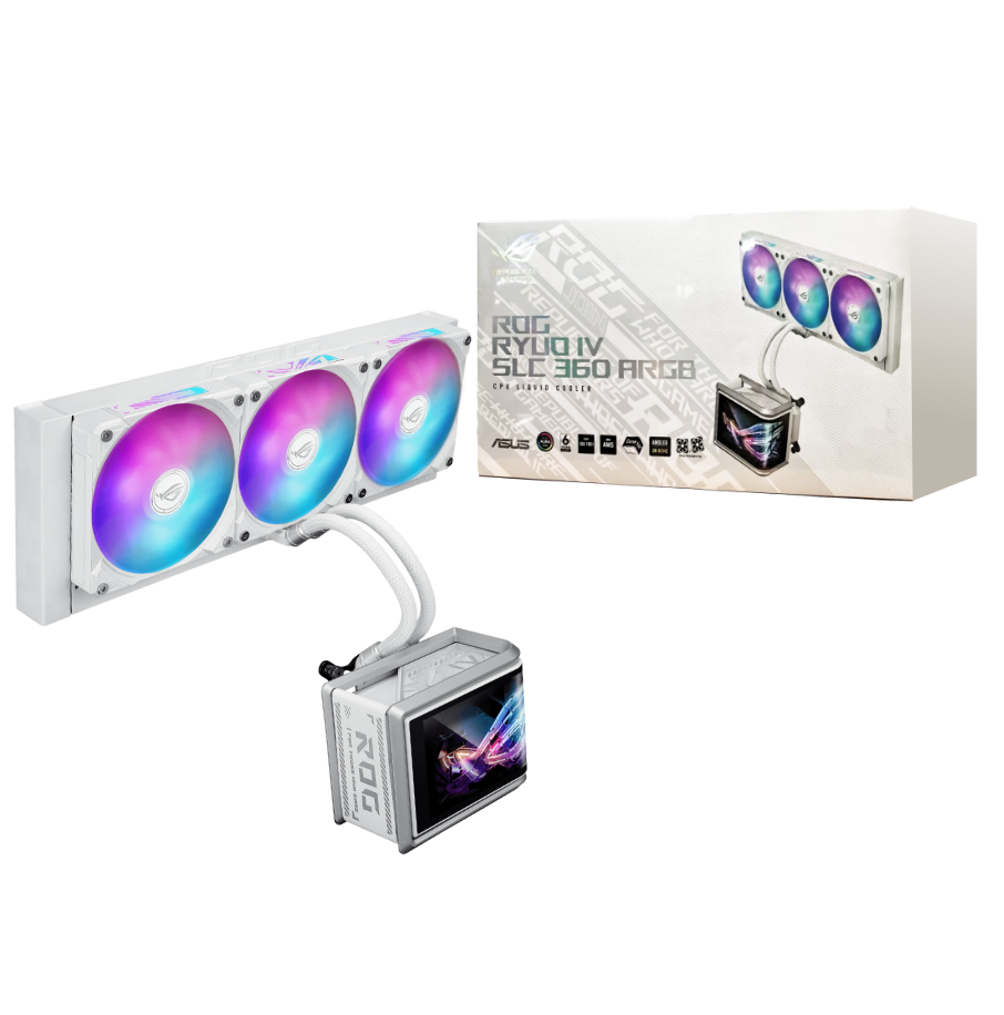 Cooler Liquido Asus ROG Ryuo IV SLC 360 ARGB blanco