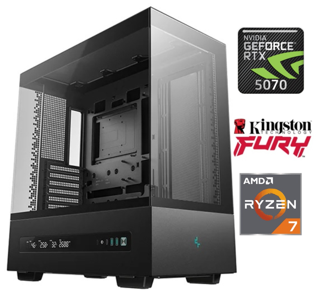 Equipo Gamer Ryzen 7 9800X3D, 32GB, 1TB, RTX 5070 12GB