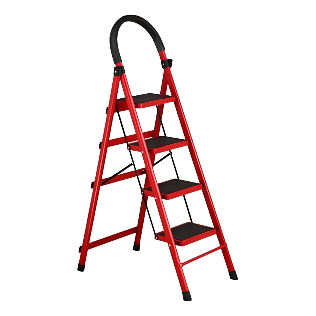 Escalera 4 escalones negra / roja