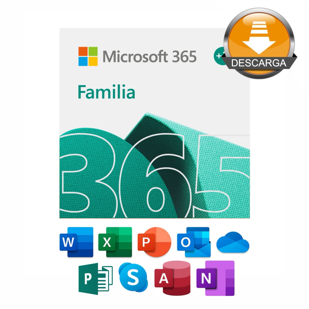 Licencia Microsoft 365 Family /Win Mac 1 año ESD