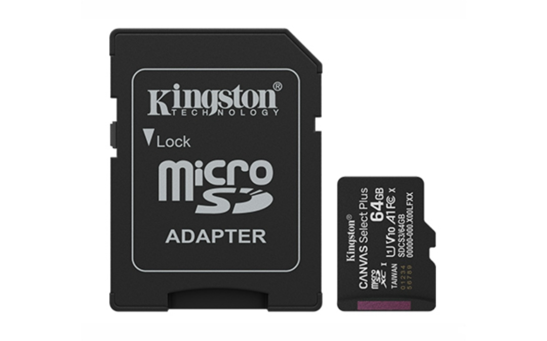 Memoria MicroSD Kingston Select Plus 64GB clase 10