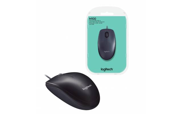Mouse Logitech M100 óptico negro