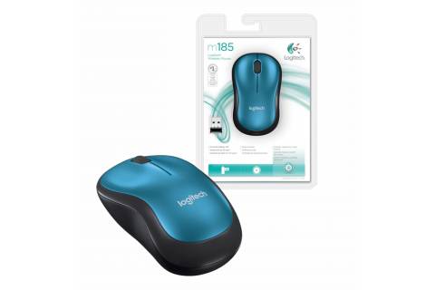 Mouse Logitech M185 inalámbrico azul