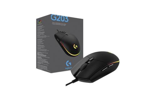 Mouse Logitech G203 Lightsync RGB negro
