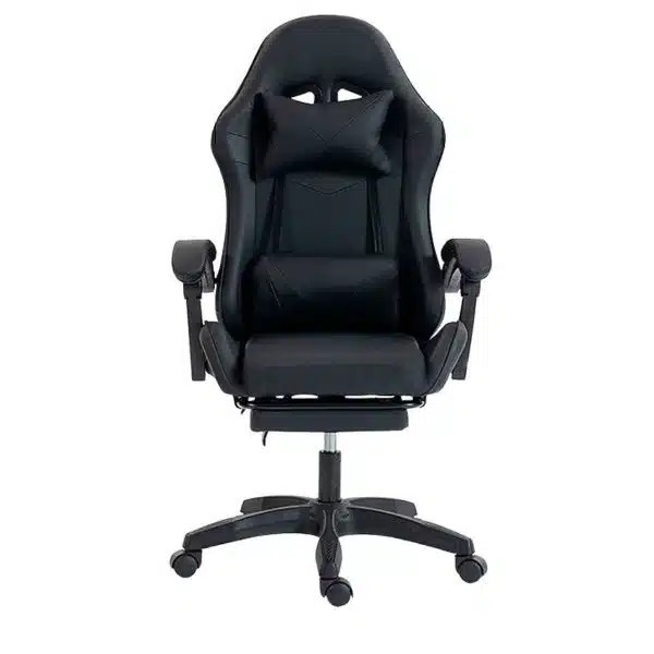 Silla Gamer ergonómica con masajes y apoyapies negra